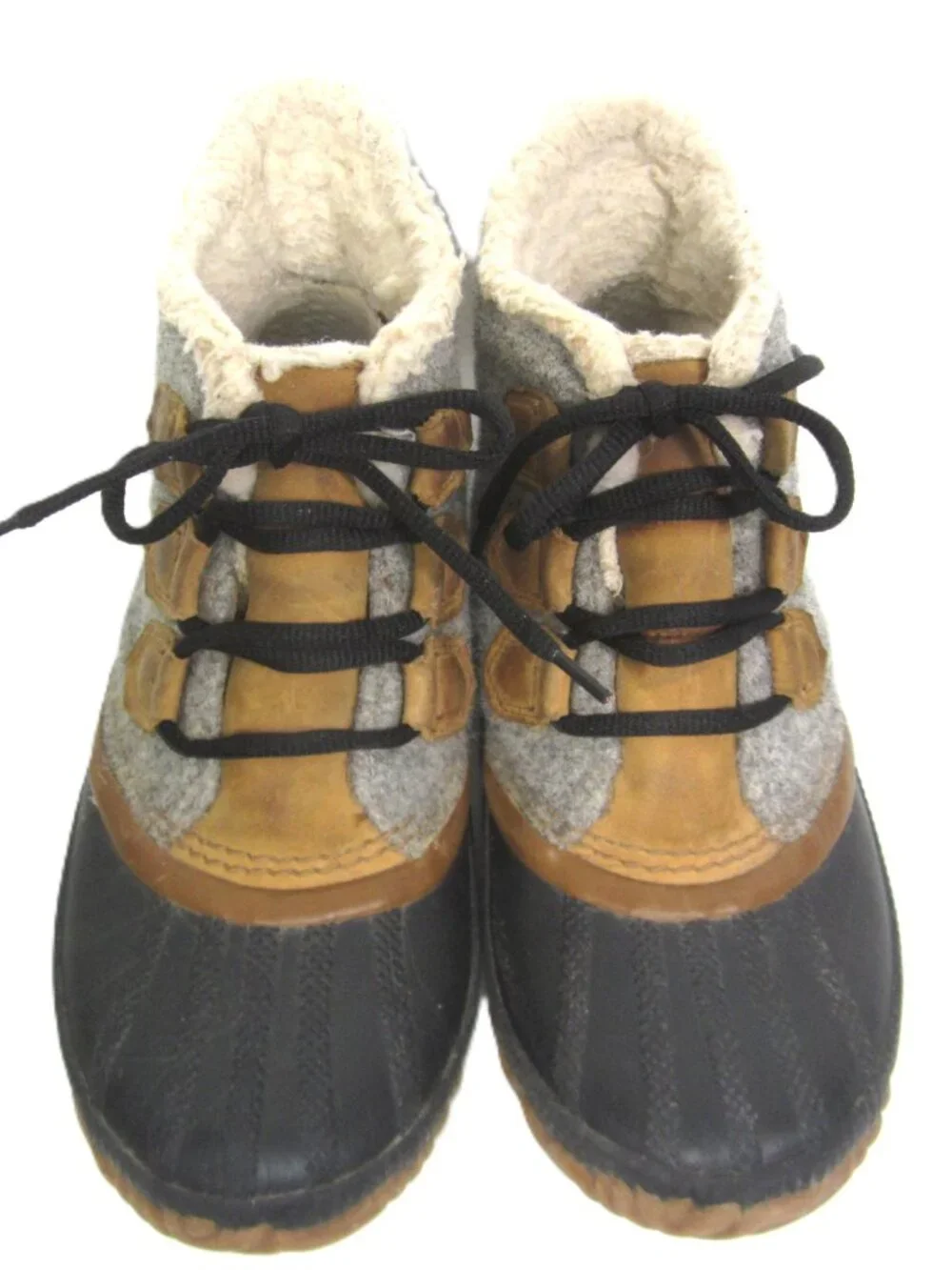 Sorel Womens 6.5 Out 'N About Duck Boots Quarry Edition Waterproof Gray Lace Up